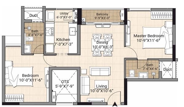 BSafal Maitri Park Chembur 2 BHK Floor Plan and Layout